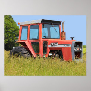 Póster Massey 1085 Ferguson estacionado em um campo