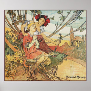 Poster masson do chocolat do mucha de Alphonse