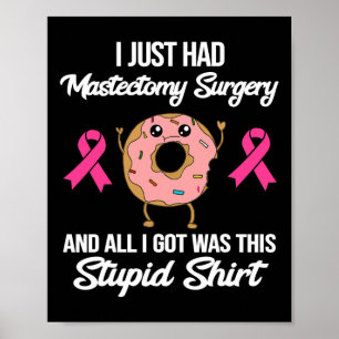 Poster Mastectomia Cirurgia Memória Cancer Divertido Awar