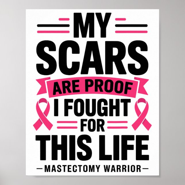 Poster Mastectomia Engraçado Cancer 1 (Frente)