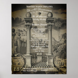 Poster Master Mason Diploma
