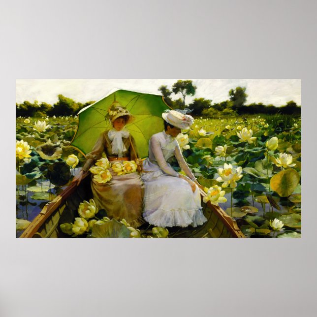 Poster Masterícula LOTUS LILIES - Charles Courtney Curran (Frente)