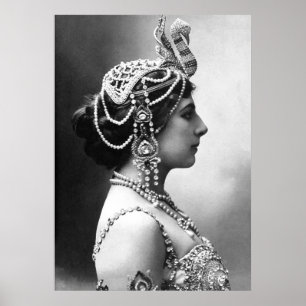 Poster Mata Hari: "Linda mulher, espiã perigosa"