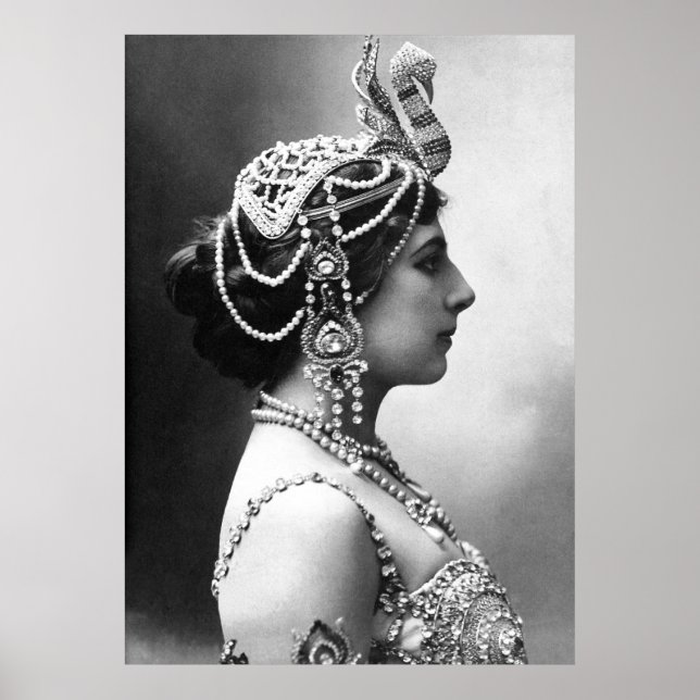 Poster Mata Hari: "Linda Mulher, Espiã Perigosa" (Frente)