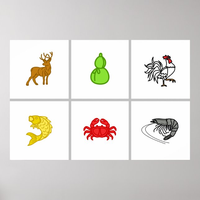 Poster Matador de Jogos de Dice Vietnamita Cá Cá Cá Cá Cp (Frente)