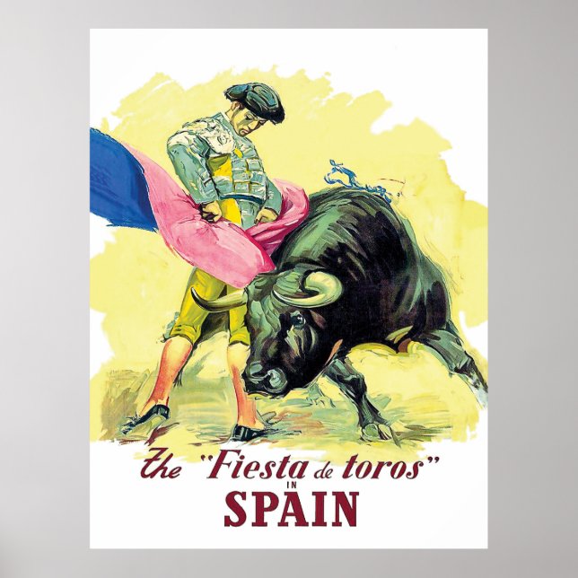 Poster Matador touradas, fiesta de toros, Espanha (Frente)