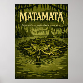 Poster Matamata Swamp Creature Retro Art