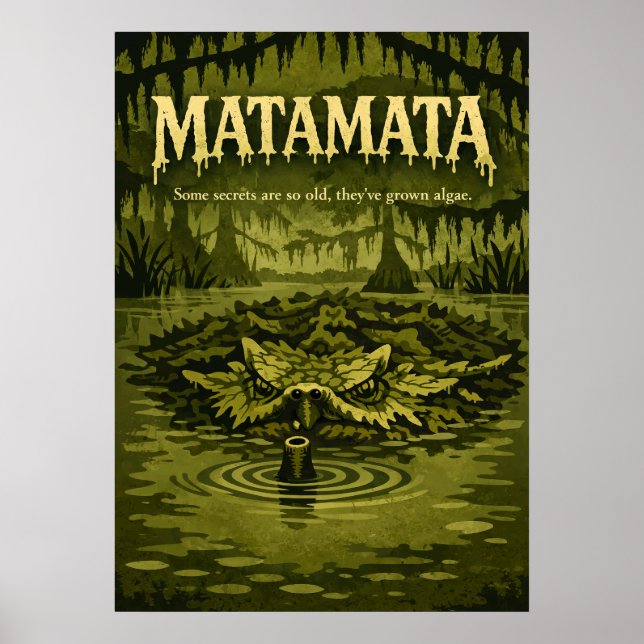 Poster Matamata Swamp Creature Retro Art (Frente)