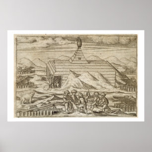 Póster Matança do grupo e ursos do descascamento, fora d