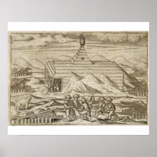 Póster Matança do grupo e ursos do descascamento, fora d