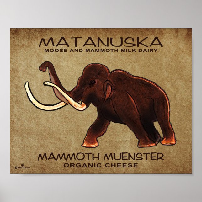 Poster Matanuska Mammoth Muenster Cheese (Frente)
