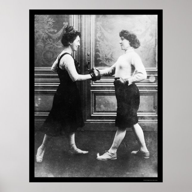 Poster Match Mulheres Boxing 1912 (Frente)