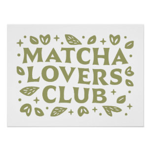 Póster Matcha amante estética do clube