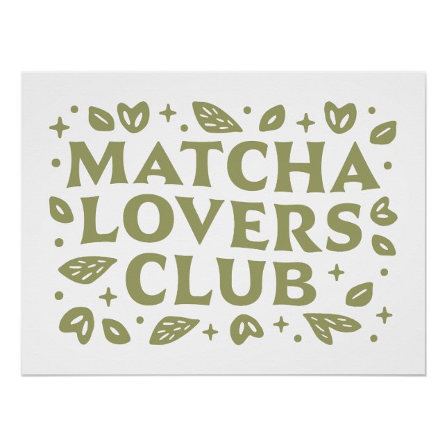 Póster Matcha amante estética do clube (Frente)