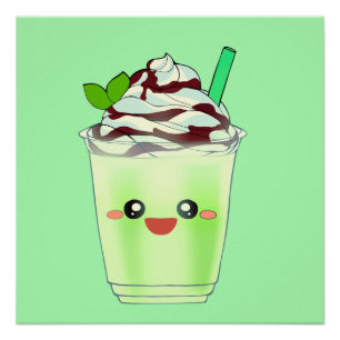 Póster Matcha Green Tea Blending Drink