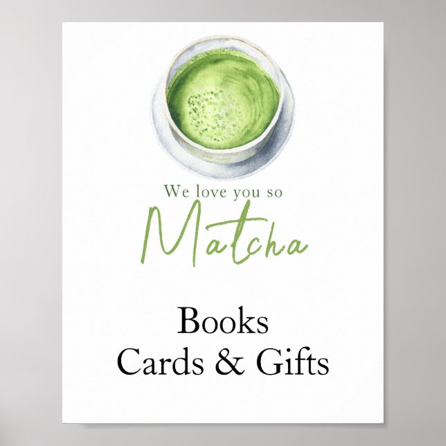 Poster Matcha Latte - Books,  Cards and gifts baby shower (Frente)