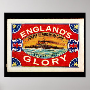 Poster matchbox Inglaterra glory