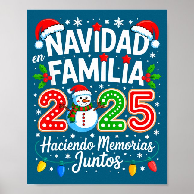 Poster Matching Family Pajamas Navidad En Familia Christm (Frente)