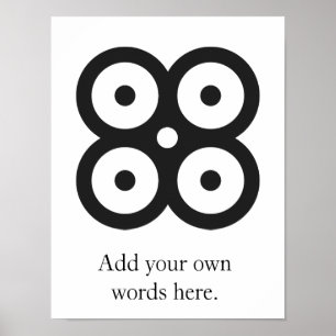 Póster MATE MASIE   símbolo da sabedoria, prudência do co