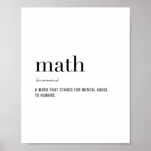 Poster Matemática de Definição