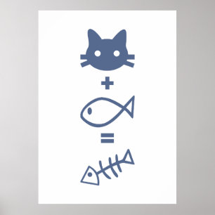 Poster Matemática de gatos