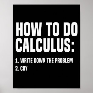 Poster Matemática Divertida Como Fazer Cálculo Álgebra Di