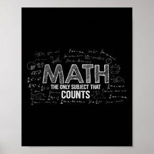 Poster Matemática Divertida É O Único Assunto Que Conta P
