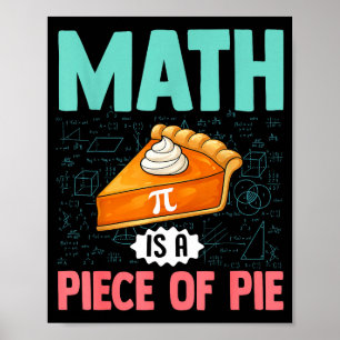 Poster Matemática É Um Pedaço De Torta Pi Day Divertido A