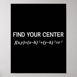Poster Matemática Engraçada Encontre Sua Equação Círculo