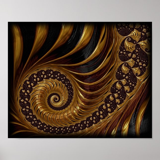 Poster matemática fractal-199054 espiral fractal sem fim (Frente)