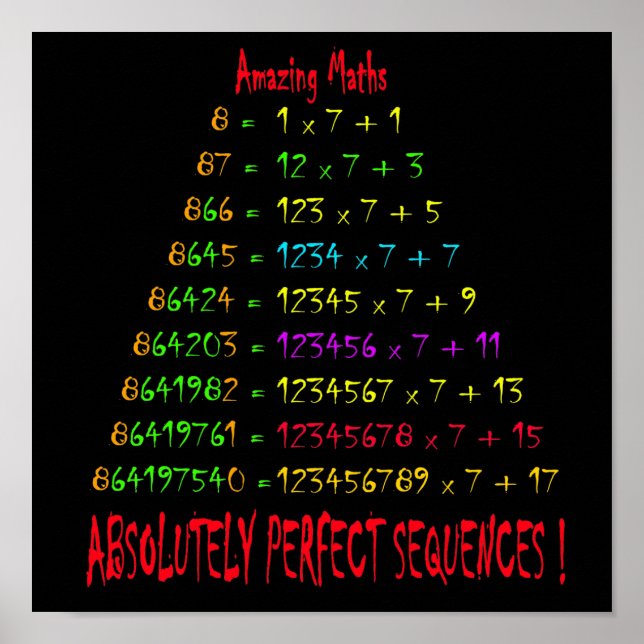 Póster Matemática incrível 4 (Frente)