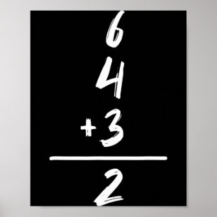 Poster Matemática Inspirada no Beisebol 6 4 3 2 Jogada Du