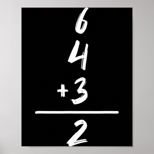 Poster Matemática Inspirada no Beisebol 6 4 3 2 Jogada Du (Frente)