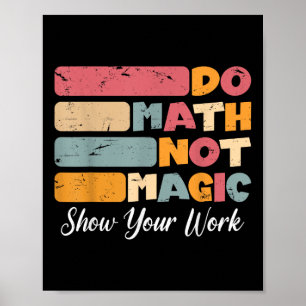 Poster Matemática Não Magia Engraçada Professora De Matem
