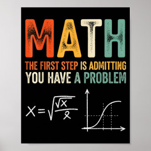 Poster Matemática o primeiro passo é admitir que tenho um