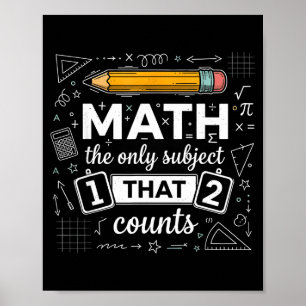 Poster Matemática O Único Assunto Que Conta Piada Matemát
