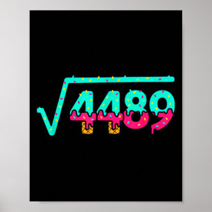 Poster Matemática Radical 4489, Números de Donut Divertid