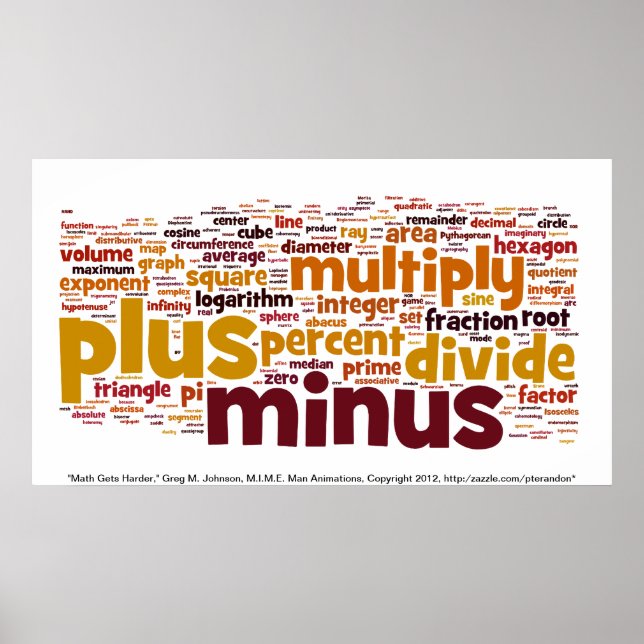 Poster Matemática se torna mais difícil (Frente)