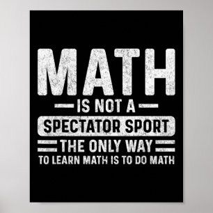 Poster Matemática Vintage Retro Não É Um Esporte Para Esp