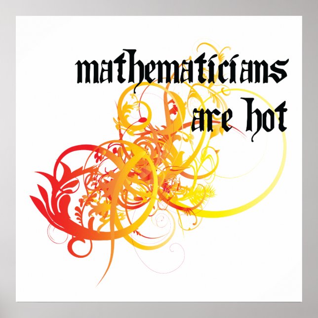 Póster Matemáticos estão quentes (Frente)