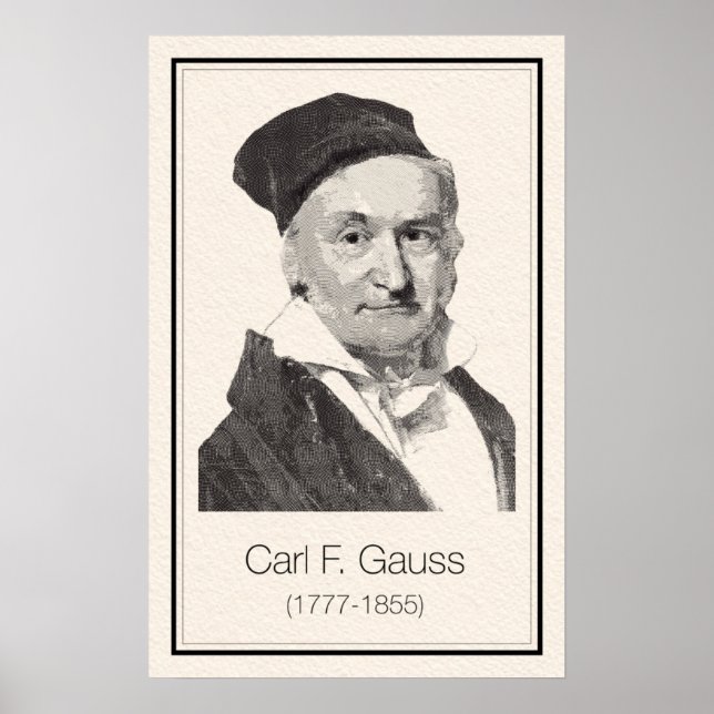 Poster Matemáticos - Gauss (Frente)