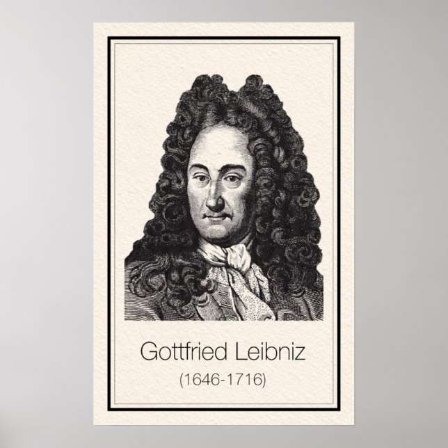 Póster Matemáticos - Leibniz (Frente)