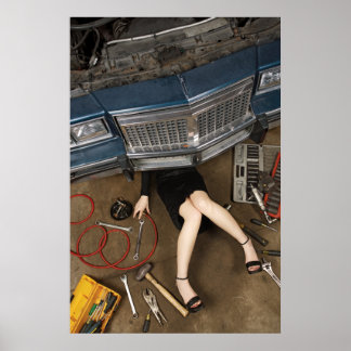 Poster material de fixação mecânica feminina