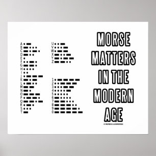 Póster Matérias de Morse na idade moderna (código Morse