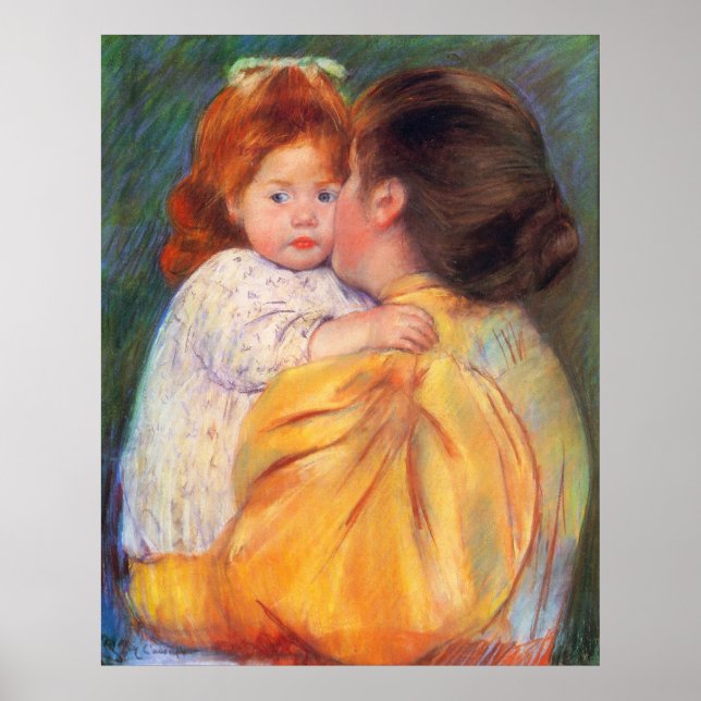 Poster Maternal Kiss, Mary Cassatt (Frente)