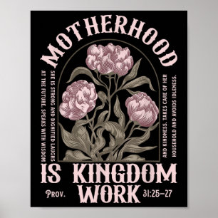 Poster Maternidade é Trabalho do Reino Dia das Mães Crist