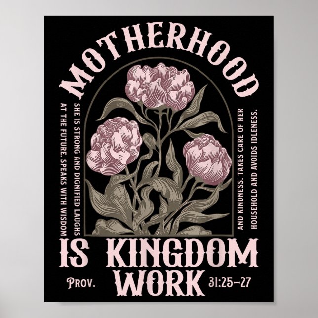 Poster Maternidade é Trabalho do Reino Dia das Mães Crist (Frente)