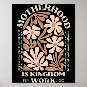Poster Maternidade é trabalho do reino feliz dia das mães
