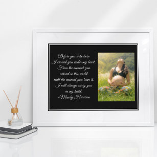 Poster Maternity Photo Beautiful Pregnant Mom Quote