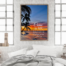 Mateus 11:28 Árvores de Palma Versa de Bíblia Suns